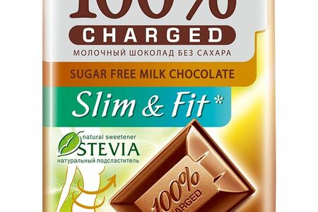 Шоколад Pobeda Charged Slim&Fit молоч б/сах 100г