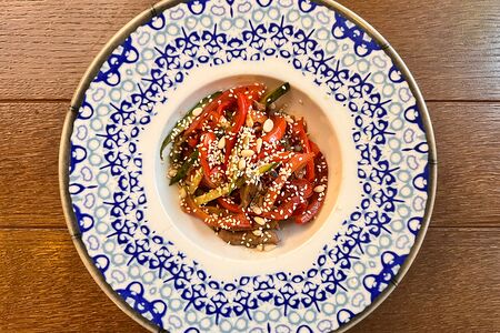 Теплый салат с телятиной