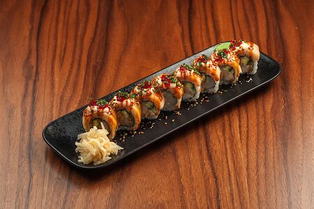 Ролл гребешок креветка