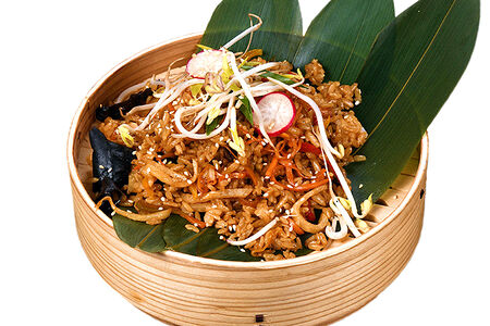 Рис с креветками в соевом соусе