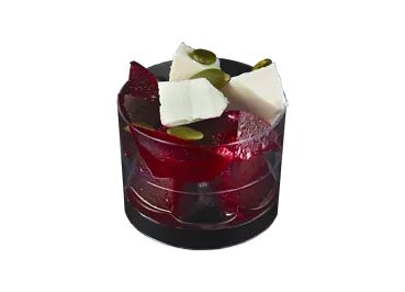 Салат с сыром фета и печеной свеклой