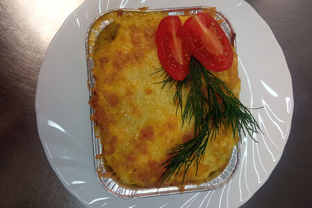 Запеканка из морепродуктов с рисом