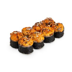 Запеченный ролл с угрем и курицей