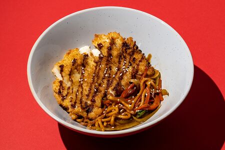 Лапша с хрустящим цыпленком