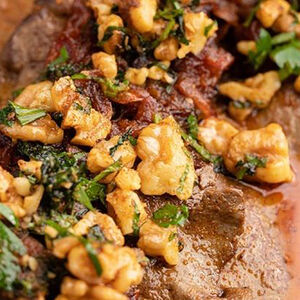 Печёночные ломтики с карамелизированным луком