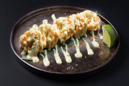 Креветки в соусе васаби