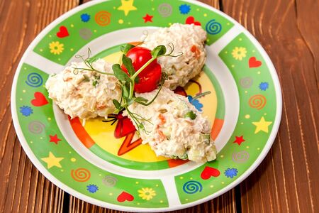 Курочка ряба салат с цыпленком