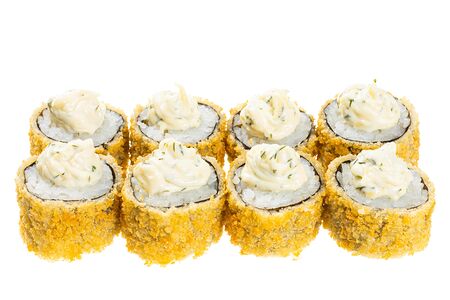 Жареный с угрём и креветкой