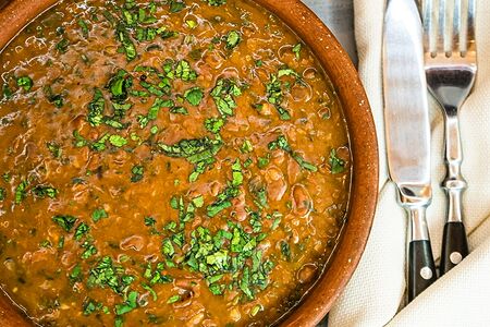 Лобио красное в горшочке