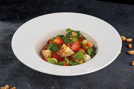 Салат с хрустящими баклажанами