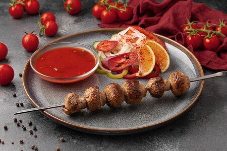 Грибы на мангале