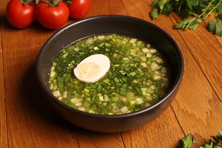 Окрошка с колбасой