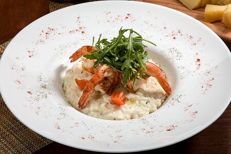 Ризотто с тигровыми креветками