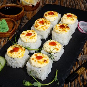 Лосось под сырной шапочкой