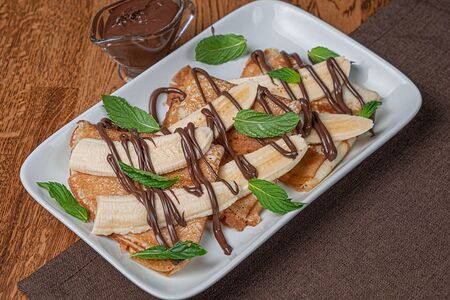 Блины с нутеллой и бананом