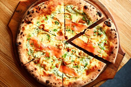 Лосось с креветками