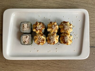 Запеченные маки с курицей