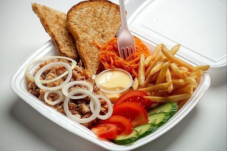 Шаурма открытая с говядиной