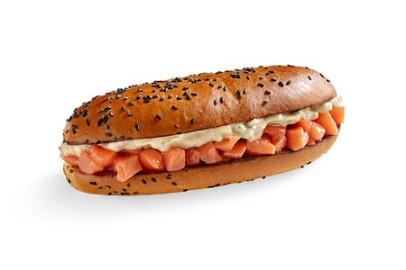 Сэндвич с красной рыбкой