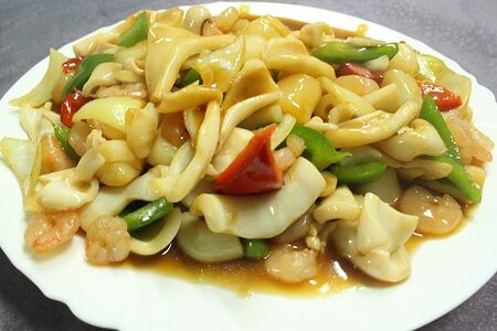 Морепродукты в соевом соусе