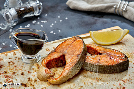 Семга на углях