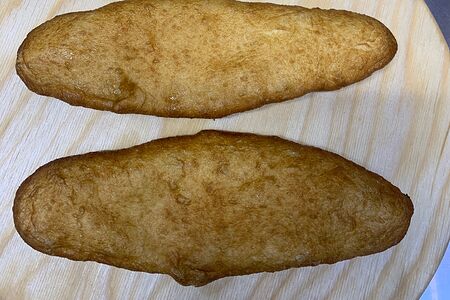 Жареный пирожок с карточкой