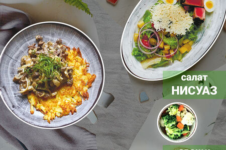 Сет №8 Бефстроганов и салат нисуаз