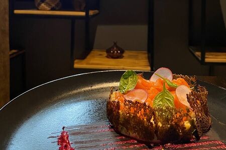 Оливье с лососем