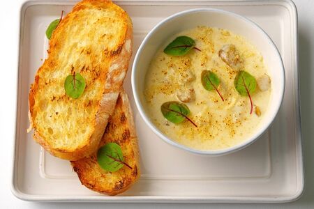 Рапан с белыми грибами