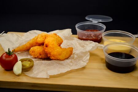 Королевские креветки в панировке