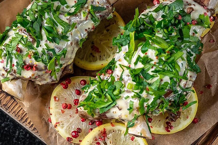 Ножка в горчичном соусе с соленым лимоном