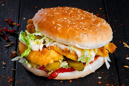 Лайт бургер с курицей