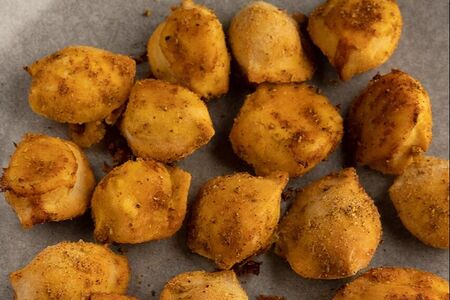 Запечённые пельмени говядина-курица