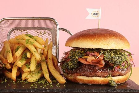 Бургер Песто тесто