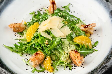 Руккола с креветками