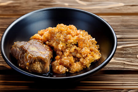 Булгур с томлёной телятиной