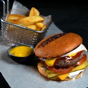 Чизбургер с мраморной говядиной