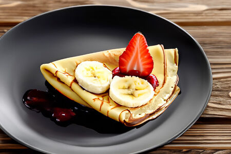 Блины с ягодным соусом