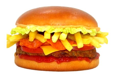 Биг Бургер Острый Пепперони с фри