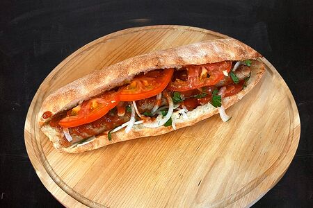 Люля-кебаб из курицы в хлебе