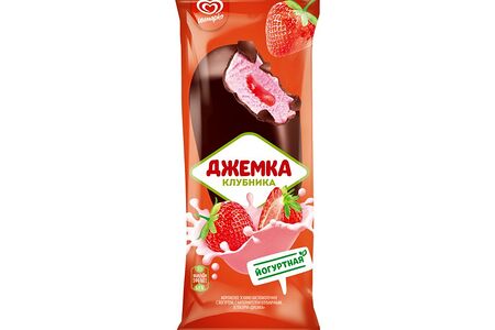Джемка эскимо йогуртное в глазури клубника