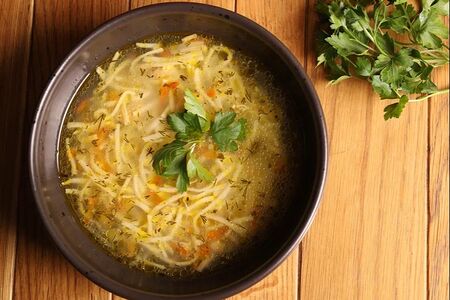 Суп-лапша домашняя с фрикадельками