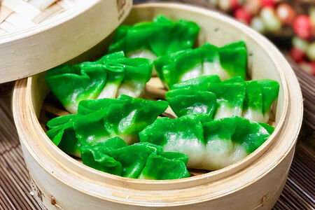 Димсам с говядиной и кимчи