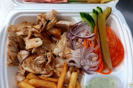 Шаурма на тарелке