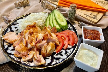 Шаурма на тарелке