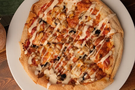 Пицца курица-грибы