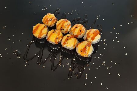 Запеченный с ананасом и курицей