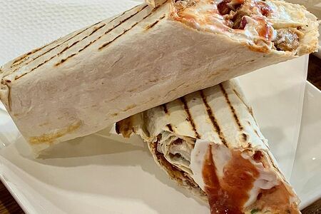 Шаурма с сырным лавашом и сыром