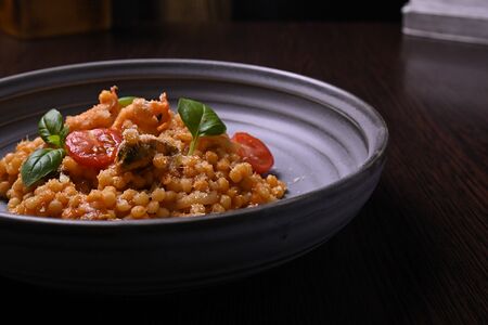 Птитим с морепродуктами