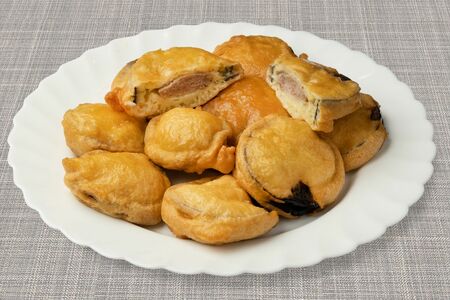 Фаршированные баклажаны в кляре